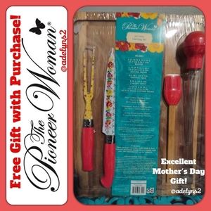 🌺 New Pioneer Woman Sweet Romance Carving Set, 5-Pieces